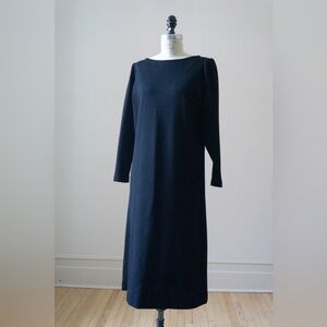 Vintage PORTS black 100% wool knit sweater dress
